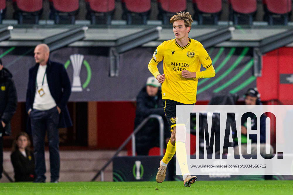 Olle Lindberg of Mjällby during the UEFA Conference League soccer match between Mjällby and Inter Club d Escaldes on October 15, 2026 in Helsingborg. Photo by Christoffer Borg Mattisson, BILDBYRÅN COP 261 CB0562 soccer football fotball UEFA Conference League Conference League Mjällby in bbeng soccer football fotball UEFA Conference League Conference League Mjällby in bbeng