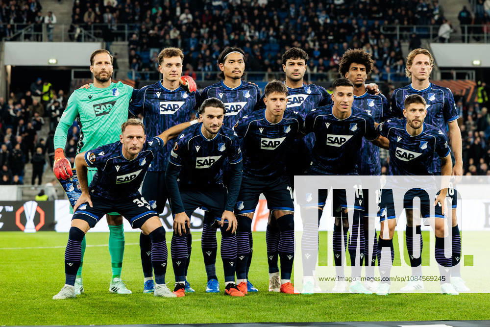 Starting eleven of TSG 1899 Hoffenheim before the UEFA Europa League match between TSG 1899 Hoffenheim vs. Besiktas JK at PreZero arena on matchday 2 of the UEFA Europa League on October 15, 2026 in Sinsheim, Germany. Germany
