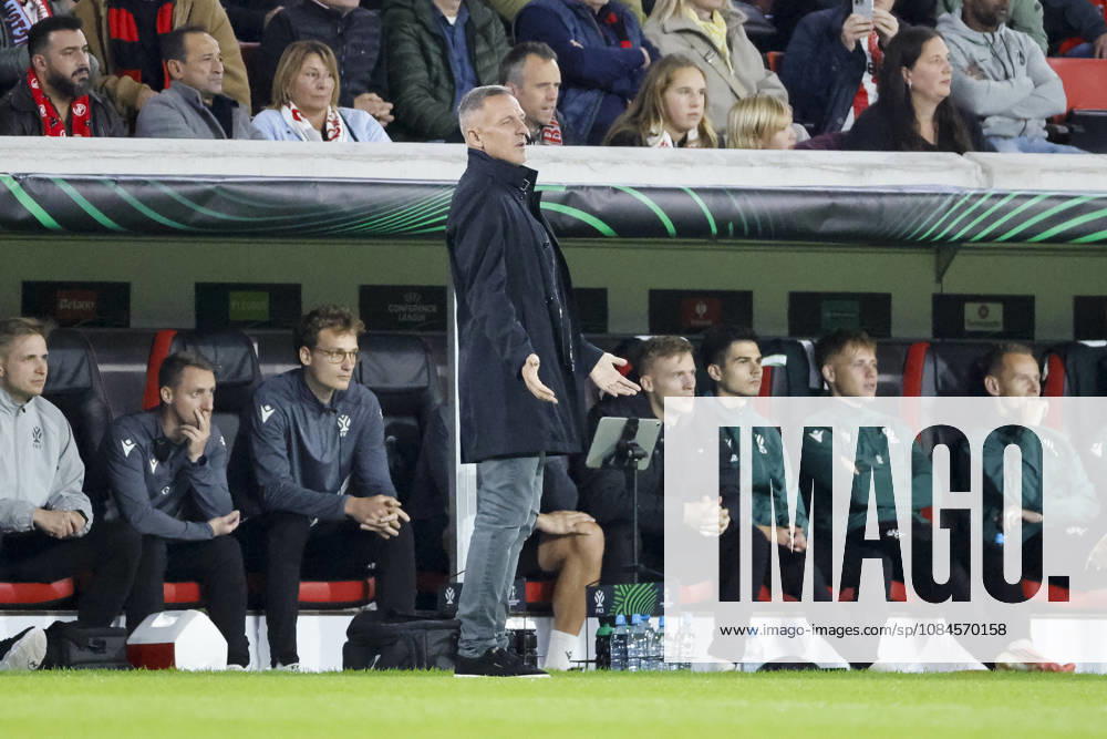 Lubos Kozel, FK Jablonec, Coach, Germany, Soccer, UEFA Conference League, Matchday 1, 2026–2027, SC Freiburg vs. FK Jablonec, October 15, 2026, Freiburg im Breisgau, Stadion am Wolfswinkel, Germany