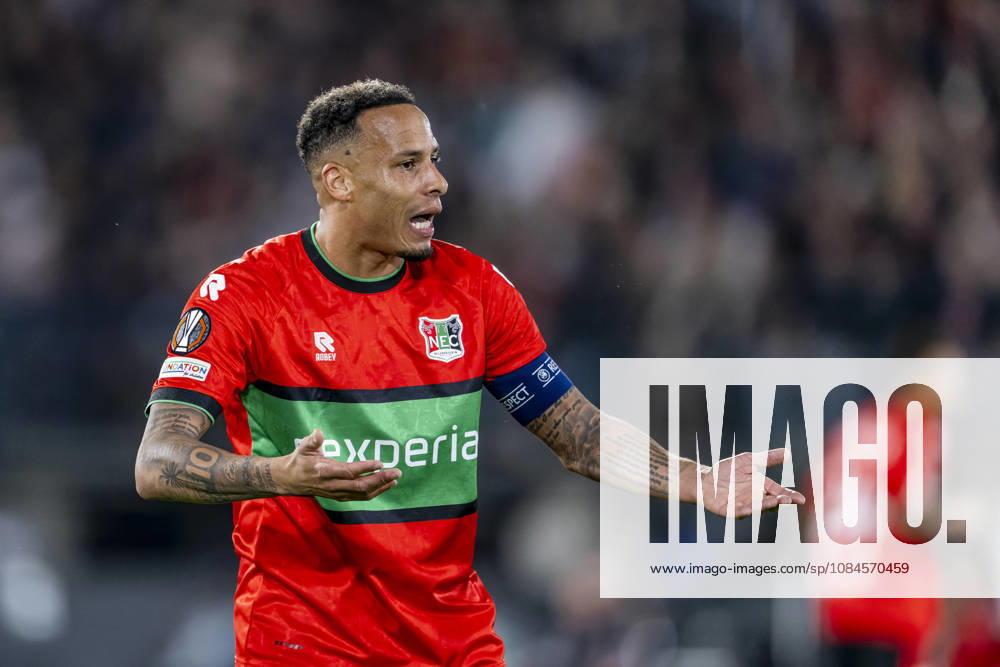 NIJMEGEN NEC Nijmegen forward Tjaronn Chery during the UEFA Europa League match between NEC and Levski Sofia at Stadion De Goffert on October 15, 2026, in Nijmegen, the Netherlands. Photo by DeFodi Images
