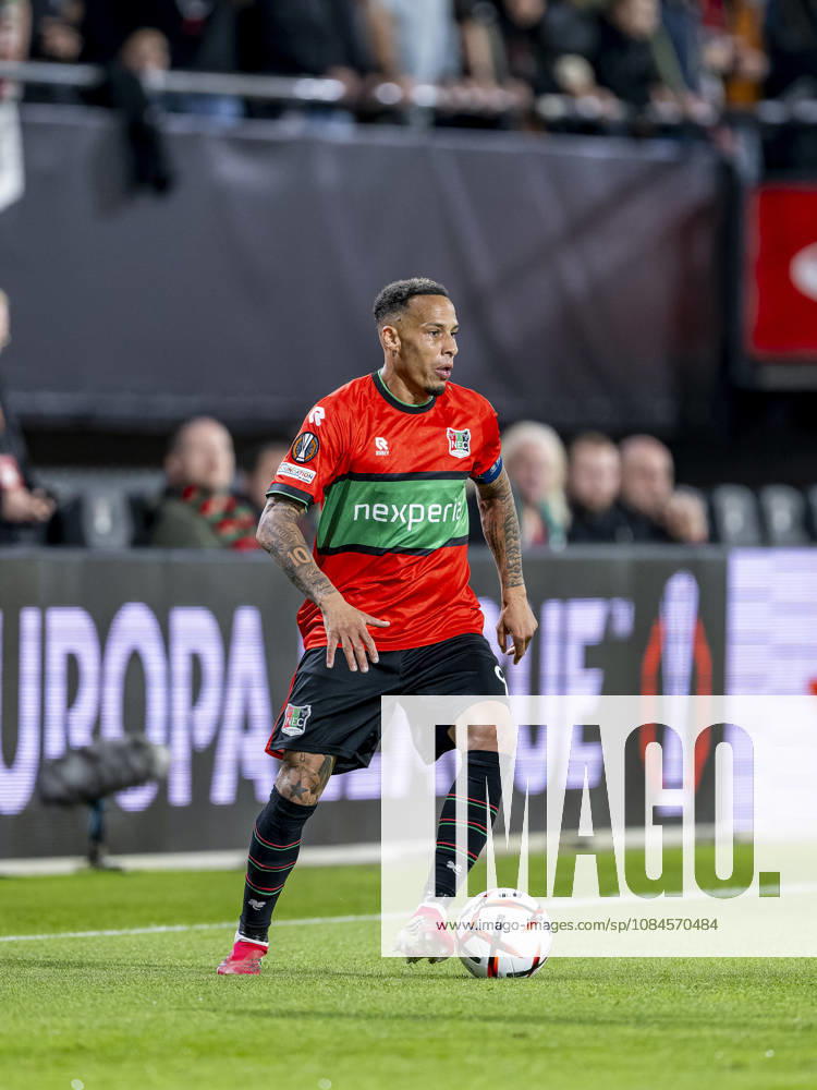 NIJMEGEN NEC Nijmegen forward Tjaronn Chery during the UEFA Europa League match between NEC and Levski Sofia at Stadion De Goffert on October 15, 2026, in Nijmegen, the Netherlands. Photo by DeFodi Images
