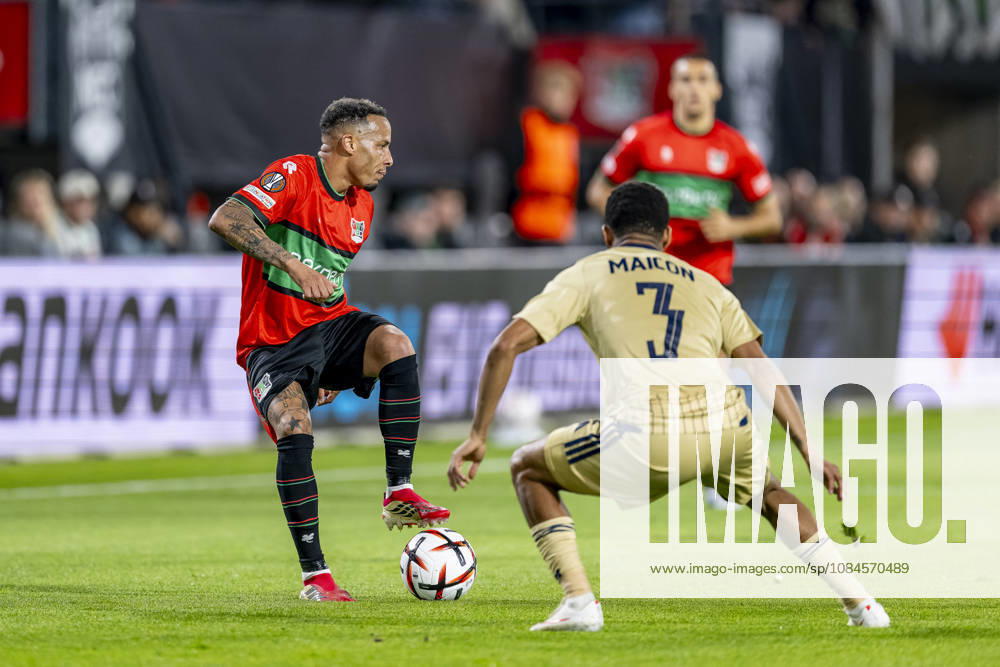 NIJMEGEN NEC Nijmegen forward Tjaronn Chery during the UEFA Europa League match between NEC and Levski Sofia at Stadion De Goffert on October 15, 2026, in Nijmegen, the Netherlands. Photo by DeFodi Images