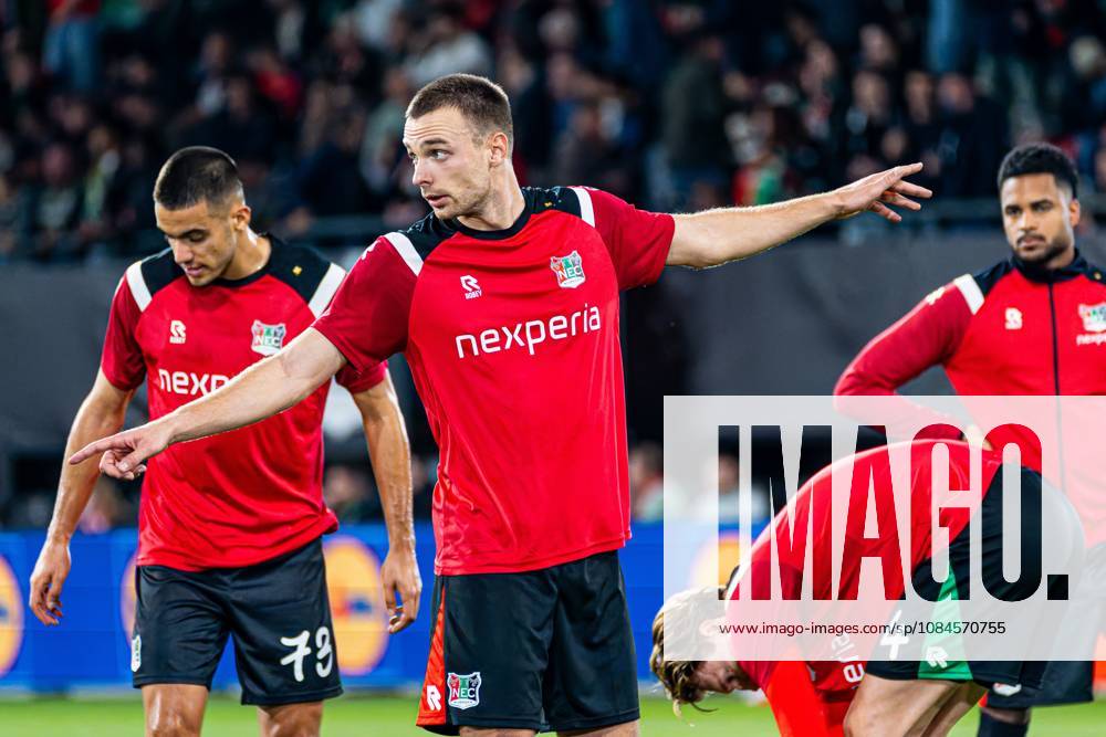 NIJMEGEN - Darko Nejasmic of NEC Nijmegen gestures ahead of the UEFA Europa League match between NEC Nijmegen and Levski Sofia at the Goffertstadion on October 15, 2026, in Nijmegen, the Netherlands. KEVIN SENDERS ANP UEFA Europa League 2026 27 ANPxSportx xMarcelxterxBalsxIVx 572553072 originalFilename: 572553072