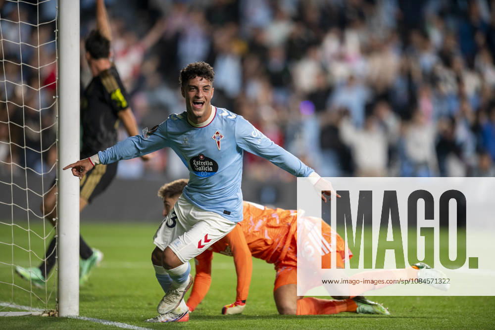 RC Celta vs. Juventus, UEFA Europa League Matchday 2: Hugo Alvarez Antunez of Celta scores a goal and celebrates during Matchday 2 of the UEFA Europa League between RC Celta and Juventus at Abanca Balaidos Stadium on October 15, 2026, in Vigo, Abanca Balaidos Stadium, Pontevedra, Spain