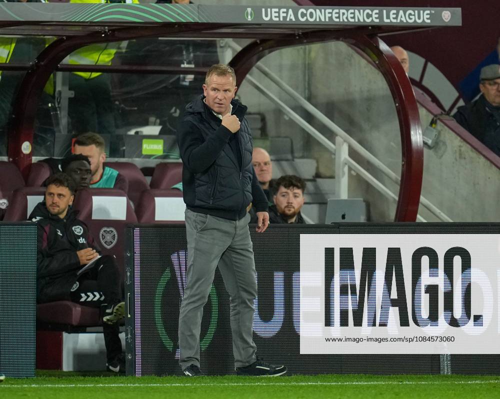 Heart of Midlothian Head Coach Wouter Vrancken Heart of Midlothian v Nordsjaelland, UEFA Conference League, Football, League Phase, Matchday 1, Tynecastle Park, Edinburgh, Scotland, UK - 15 Oct 2026Edinburgh Tynecastle Park Scotland United Kingdom