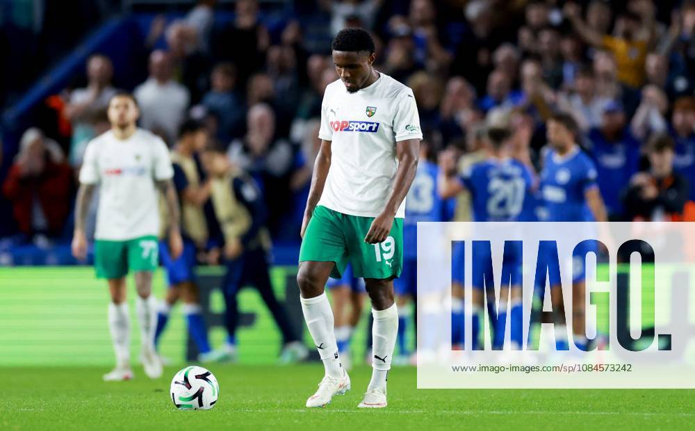 Renan Oliveira of Kauno Zalgiris looks dejected. Brighton & Hove Albion v Kauno Zalgiris, UEFA Conference League, Football, American Express Stadium, Brighton, UK - 15 Oct 2026Brighton American Express Stadium United Kingdom