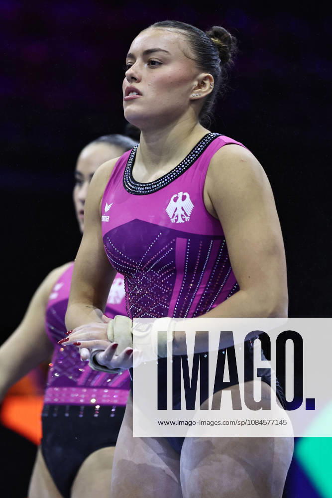 Emma Malewski, GER, during podium practice at the 2026 World Championships in Rotterdam on October 15, 2026