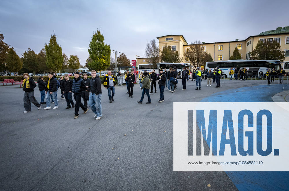HELSINGBORG, October 15, 2026: Spectators outside before the UEFA Conference League match between Mjällby AIF and Inter Club d’Escaldes at Olympia in Helsingborg on Thursday, October 15, 2026 HELSINGBORG SWEDEN