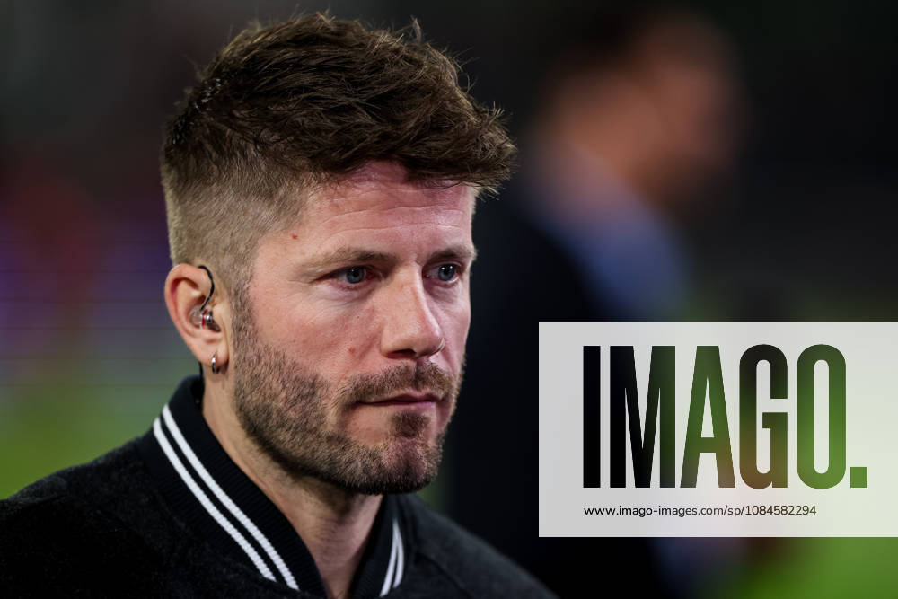 former NEC Nijmegen player Lasse Schone looks on prior to the UEFA Europa League 2026 27 League Phase MD2 match between N.E.C. Nijmegen and PFC Levski Sofia at Goffertstadion on October 15, 2026 in Nijmegen, Netherlands.