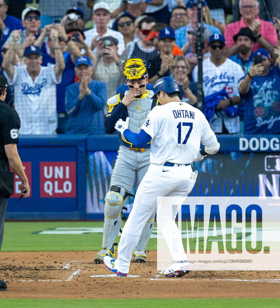 Los Angeles Dodgers Shohei Ohtani runs the bases as he hits a 3 run home run the second inning against the Milwaukee Brewers in Game 4 of the National League Championship Series at Dodgers Stadium in Los Angeles, California on Oct. 15, 2026. . . Los Angeles USA - ZUMAa60_ 0869623090st