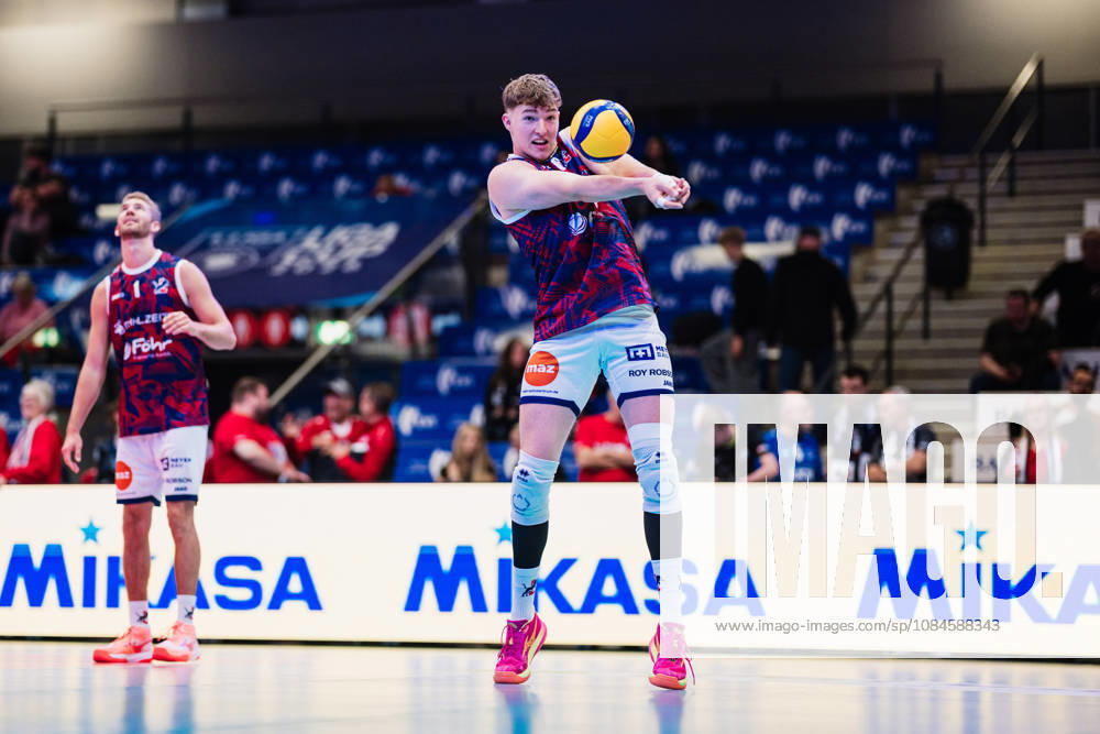 2026 League Cup: SWD powervolleys Düren vs. SVG Lüneburg, October 16, 2026; Lovis Homberger 6, SVG Lüneburg Volleyball, 2026 League Cup, Quarterfinals: SWD powervolleys Düren vs. SVG Lüneburg on October 16, 2026, at the Sparkassen Arena in Hildesheim