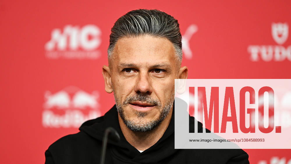 2026–2027 Bundesliga Season, Matchday 6, RB Leipzig Press Conference Ahead of Bayern Munich vs. RB Leipzig on October 16, 2026: Martin Demichelis, RB Leipzig Coach, at the RB Leipzig press conference ahead of the Bundesliga match against Bayern Munich on October 16, 2026, in Leipzig, Saxony, Germany, at the Red Bull training facility on Cottaweg