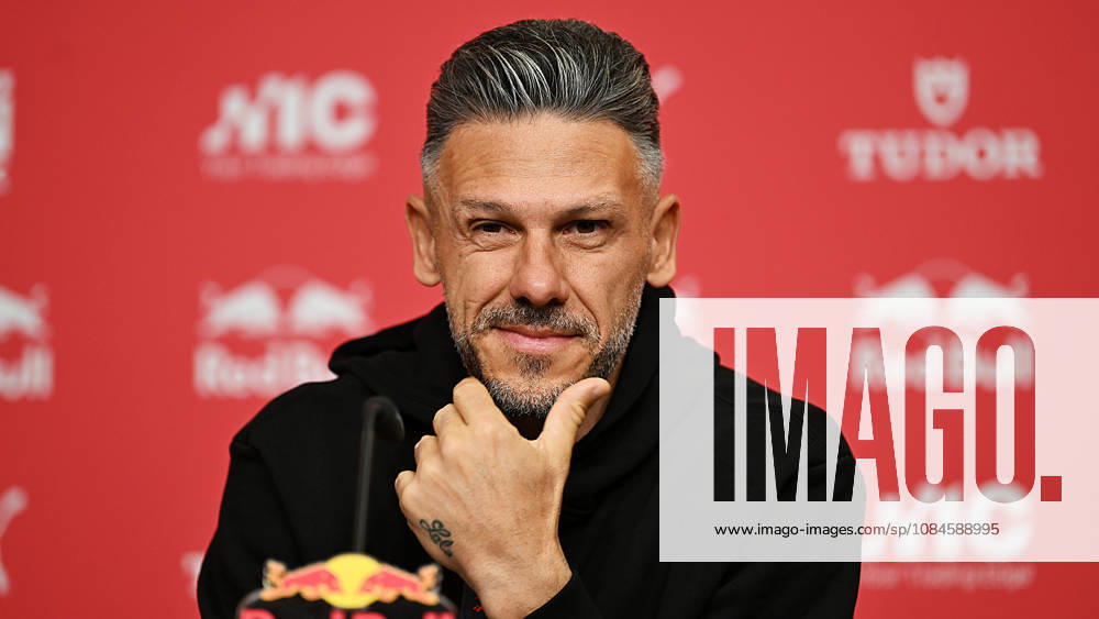 2026–2027 Bundesliga Season, Matchday 6, RB Leipzig Press Conference Ahead of Bayern Munich vs. RB Leipzig on October 16, 2026: Martin Demichelis, RB Leipzig Coach, at the RB Leipzig press conference ahead of the Bundesliga match against Bayern Munich on October 16, 2026, in Leipzig, Saxony, Germany, at the Red Bull training facility on Cottaweg