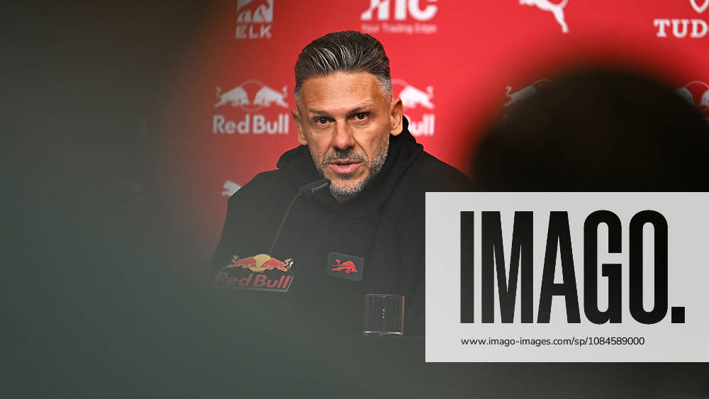 2026–2027 Bundesliga Season, Matchday 6, RB Leipzig Press Conference Ahead of Bayern Munich vs. RB Leipzig on October 16, 2026: Martin Demichelis, RB Leipzig Coach, at the RB Leipzig press conference ahead of the Bundesliga match against Bayern Munich on October 16, 2026, in Leipzig, Saxony, Germany, at the Red Bull training facility on Cottaweg