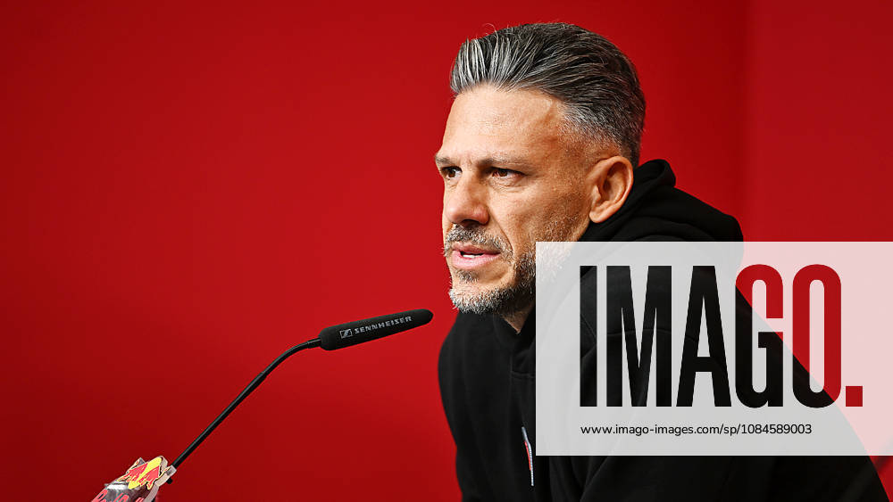 2026–2027 Bundesliga Season, Matchday 6, RB Leipzig Press Conference Ahead of Bayern Munich vs. RB Leipzig on October 16, 2026: Martin Demichelis, RB Leipzig Coach, at the RB Leipzig press conference ahead of the Bundesliga match against Bayern Munich on October 16, 2026, in Leipzig, Saxony, Germany, at the Red Bull training facility on Cottaweg
