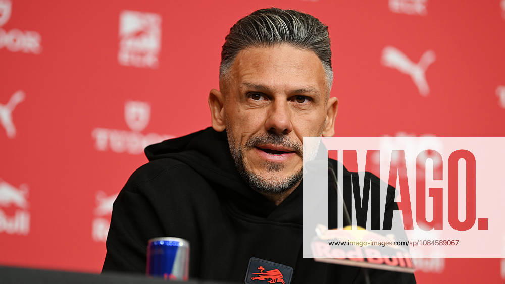 2026–2027 Bundesliga Season, Matchday 6, RB Leipzig Press Conference Ahead of Bayern Munich vs. RB Leipzig on October 16, 2026: Martin Demichelis, RB Leipzig Coach, at the RB Leipzig press conference ahead of the Bundesliga match against Bayern Munich on October 16, 2026, in Leipzig, Saxony, Germany, at the Red Bull training facility on Cottaweg
