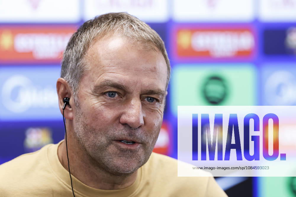 Hansi Flick, head coach of FC Barcelona, Barca attends his press conference, PK, Pressekonferenz during the training day of FC Barcelona ahead the Spanish League, LaLiga EA Sports, football match against Real Betis at Ciudad Esportiva Joan Gamper on October 16, 2026 in Sant Joan Despi, Barcelona, Spain. FC Barcelona Training And Press Conference - LaLiga EA Sports - ZUMAa181 20261016_zaa_a181_020