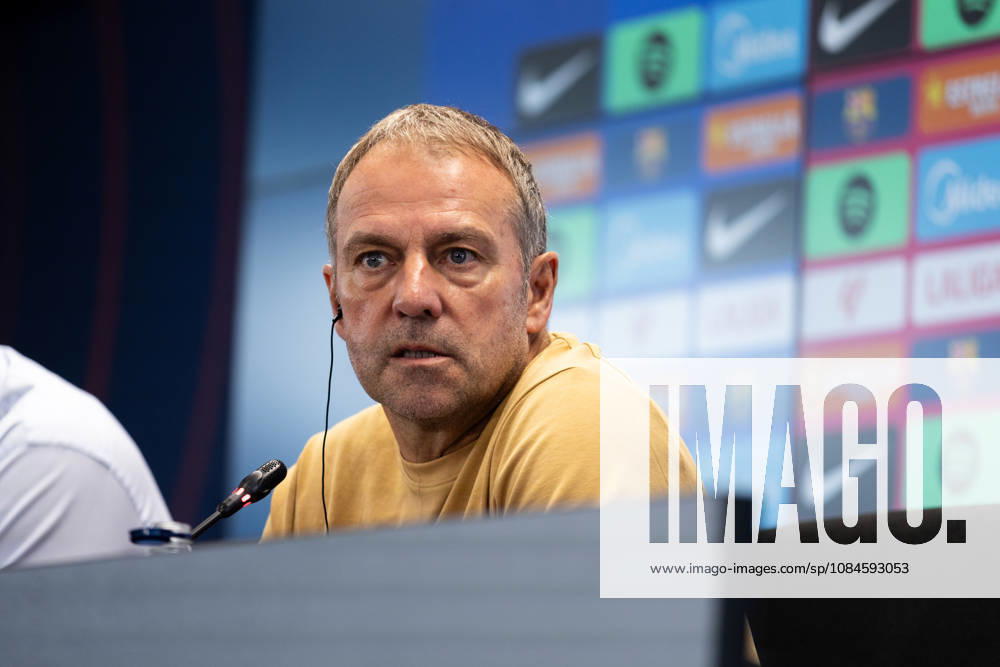 SANT JOAN DESPoÂ, SPAIN - OCTOBER 16: Hansi Flick, head coach of FC Barcelona, Barca speaks during a press conference, PK, Pressekonferenz ahead of the LaLiga EA Sports match against Real Betis on October 16, 2026, at the Ciutat Esportiva Joan Gamper in Sant Joan DespoÂ­, Barcelona, Spain. Press Conference Of Hansi Flick Ahead Of Real Betis Match - ZUMAs316 20261006_znp_s316_014