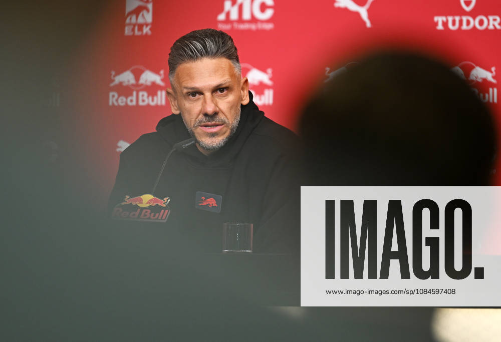 2026–2027 Bundesliga Season, Matchday 6, RB Leipzig Press Conference Ahead of Bayern Munich vs. RB Leipzig on October 16, 2026: Martin Demichelis, RB Leipzig Coach, at the RB Leipzig press conference ahead of the Bundesliga match against Bayern Munich on October 16, 2026, in Leipzig, Saxony, Germany, at the Red Bull training facility on Cottaweg