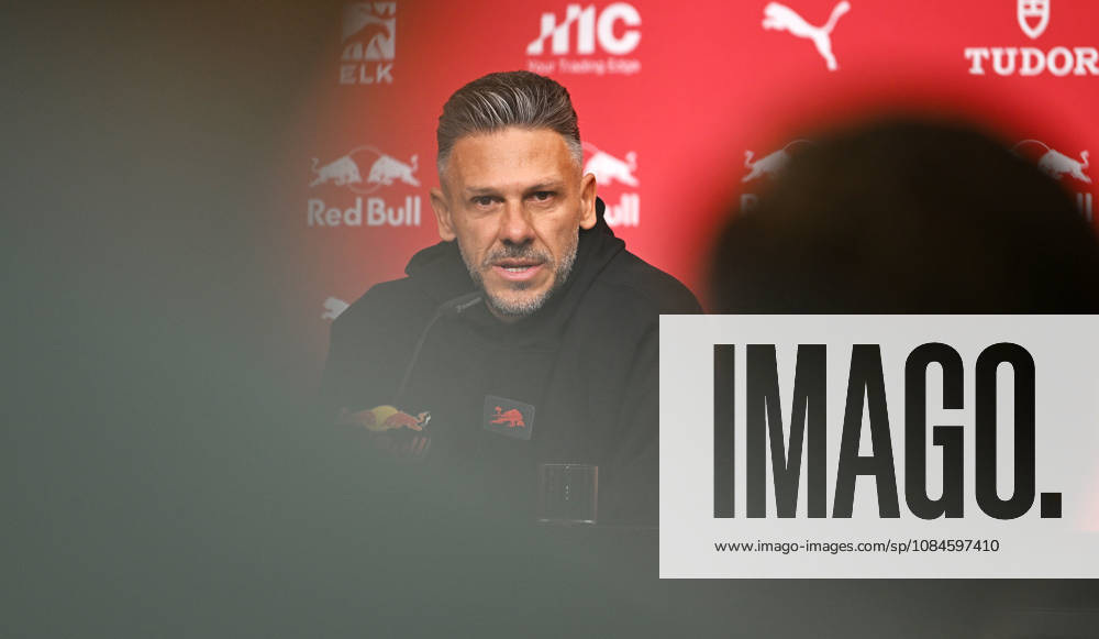 2026–2027 Bundesliga Season, Matchday 6, RB Leipzig Press Conference Ahead of Bayern Munich vs. RB Leipzig on October 16, 2026: Martin Demichelis, RB Leipzig Coach, at the RB Leipzig press conference ahead of the Bundesliga match against Bayern Munich on October 16, 2026, in Leipzig, Saxony, Germany, at the Red Bull training facility on Cottaweg