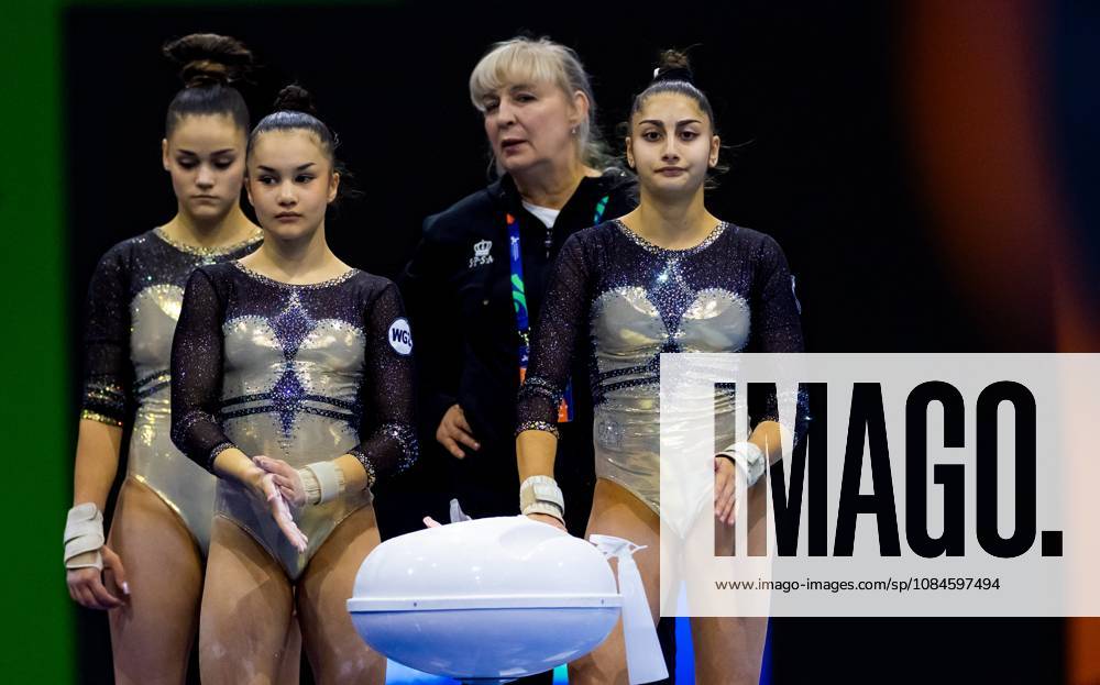 ROTTERDAM - The Russian gymnastics team in the run-up to the World Championships in Ahoy Rotterdam. Earlier this year, the International Gymnastics Federation lifted Russia s suspension for aggression against Ukraine, but the rules of the European Union and the Netherlands require that Russia cannot compete under its own flag. For this reason, the country is competing under the name World Gymnastics 2. IRIS VAN DEN BROEK ANP ANPxSportx IVx 572631239 originalFilename: 572631239