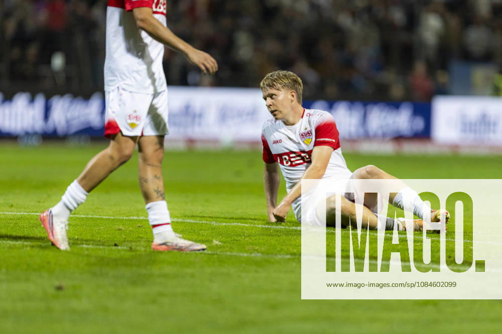 3rd Division, Fortuna Cologne vs. VfB Stuttgart U21, October 16, 2026; Julian Lüers, VfB Stuttgart U21, 18; 3rd Division, Fortuna Cologne vs. VfB Stuttgart U21, Matchday 10, on October 16, 2026, Südstadion, Cologne DFB regulations prohibit any use of photographs as image sequences and or quasi-video