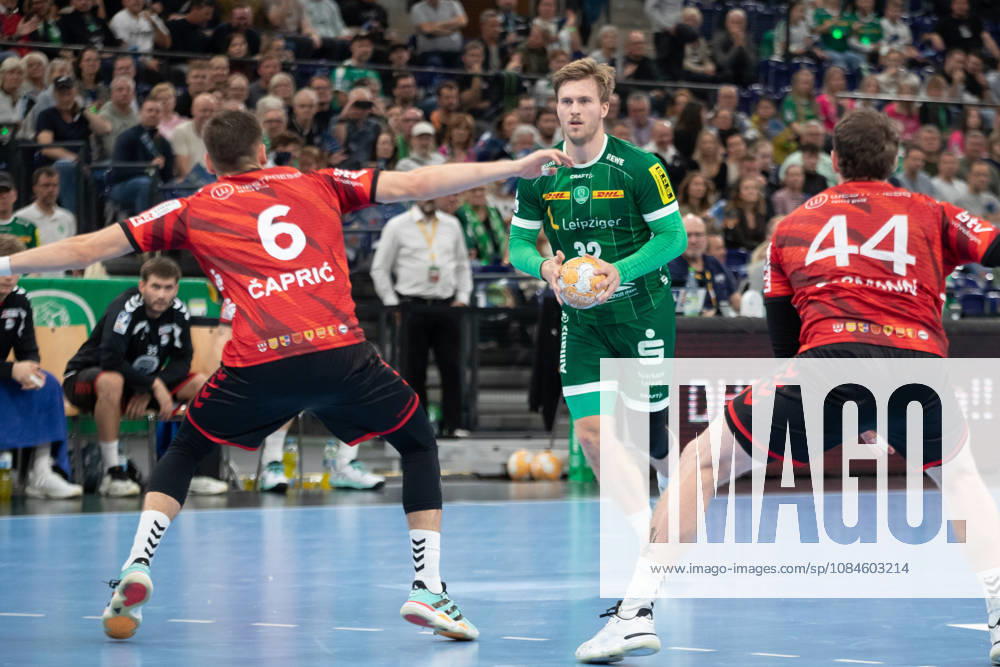 Handball, HBL2: SC DHfK Leipzig vs. ASV Hamm Westfalen, October 16, 2026; Franz Semper 32, SC DHfK Leipzig Handball, 2nd Bundesliga, 2026–2027 season, Matchday 8: SC DHfK Leipzig vs. ASV Hamm Westfalen on October 16, 2026, at the Quarterback Immobilien Arena Leipzig