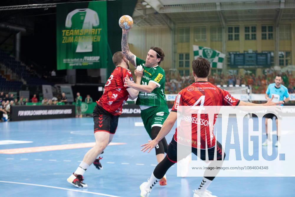 Handball, HBL2: SC DHfK Leipzig vs. ASV Hamm Westfalen, October 16, 2026; Dean Bombac 44; SC DHfK Leipzig is held in check. Handball, 2nd Bundesliga, 2026–2027 season, Matchday 8: SC DHfK Leipzig vs. ASV Hamm Westfalen on October 16, 2026, at the Quarterback Immobilien Arena Leipzig