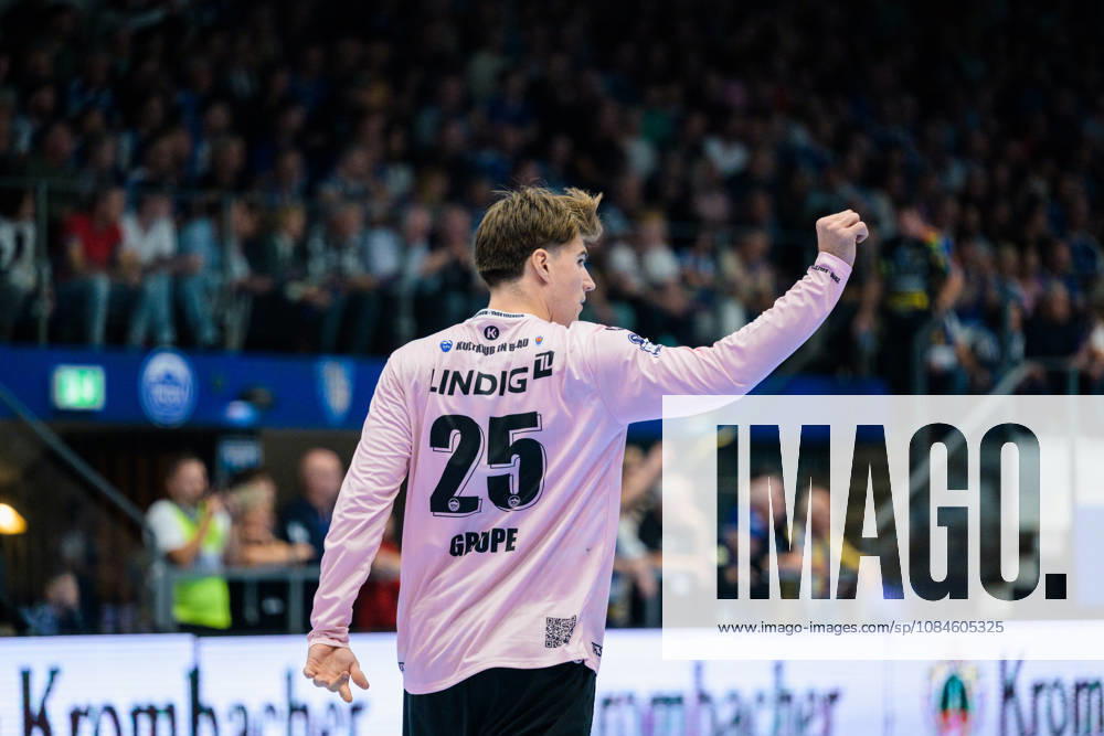 Mats Grupe, ThSV Eisenach, 25 seconds after the save (GER), ThSV Eisenach vs. VfL Gummersbach, Opel Handball Bundesliga 1, Handball, Matchday 9, 2026–2027 season, 8:00 p.m., October 16, 2026 GER, ThSV Eisenach vs. VfL Gummersbach, 1st Opel Handball Bundesliga, Handball, Matchday 9, 2026–2027 season, 8:00 p.m., October 16, 2026, Eisenach