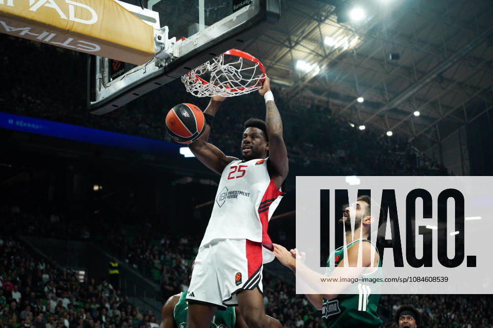 DAN OTURU dunks the ball during the EuroLeague basketball game between Panathinaikos AKTOR Athens and Hapoel Tel Aviv at Telekom Center Athens, Athens, Greece, October 16, 2026. Panathinaikos AKTOR Athens Vs Hapoel Tel Aviv - ZUMAa226 20261016_zip_a226_016