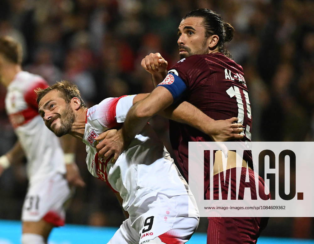 Soccer 3rd Division, Cologne, Fortuna Cologne vs. VFB Stuttgart II, David Kamm Al Azzawe (SC Fortuna Cologne, right) and Dominik Nothnagel (VFB Stuttgart, left), Cologne
