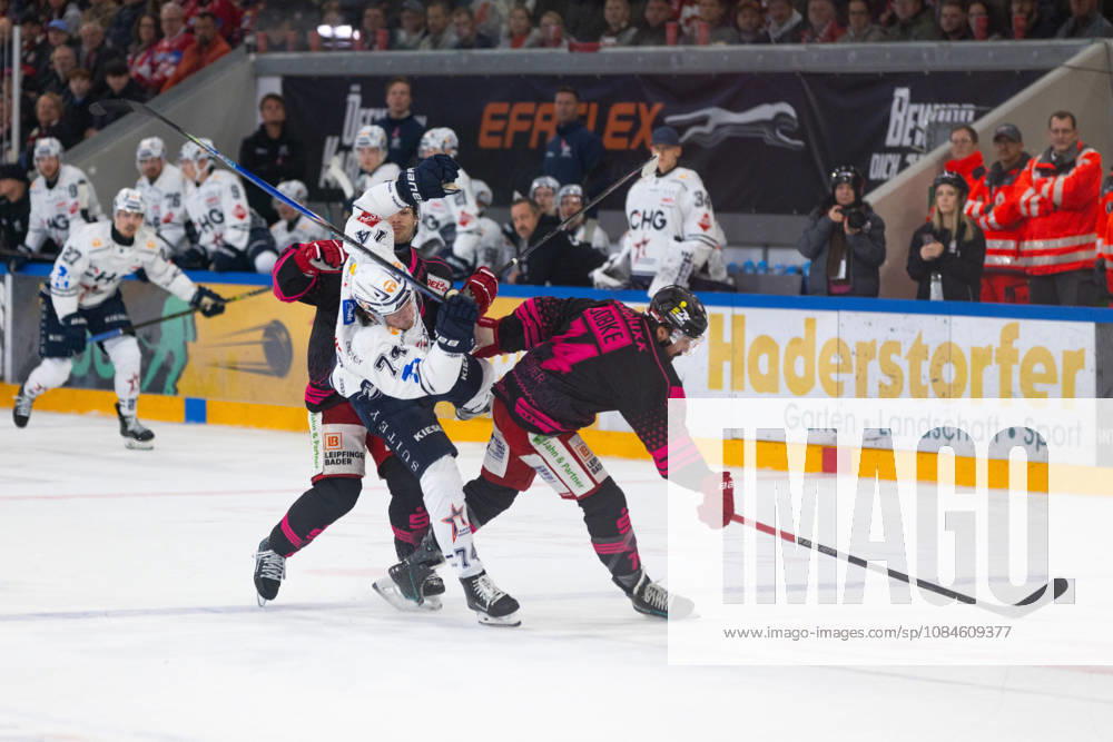 DEL2 Matchday 9 ice hockey game between EV Landshut and the Ravensburg Towerstars on October 16, 2026, at the VR Bank Landshut Arena in Landshut, Germany. EV Landshut and Ravensburg Towerstars players in action during the DEL2 Matchday 9 ice hockey game between EV Landshut and Ravensburg Towerstars on October 16, 2026, at the VR Bank Landshut Arena in Landshut, Germany