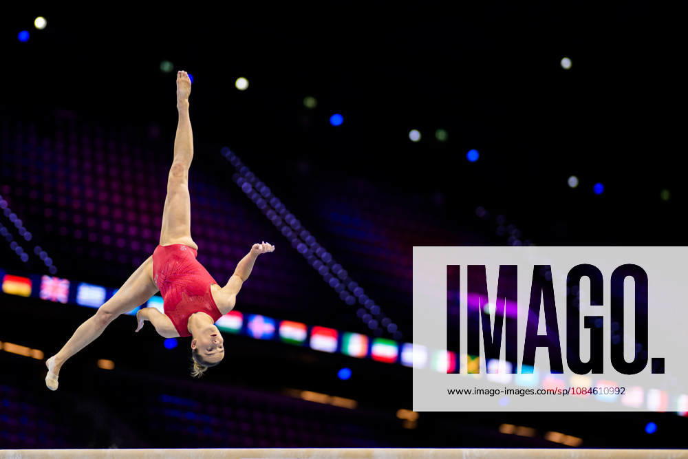 Alice Kinsella of Great Britain at a women’s podium training session during Day 1 of the 2026 Artistic Gymnastics World Championships on October 16, 2026 in Rotterdam. Photo by Joel Marklund, BILDBYRÅN. Code: JM JM0858 bbeng artistic gymnastics gymnastics world championships women’s