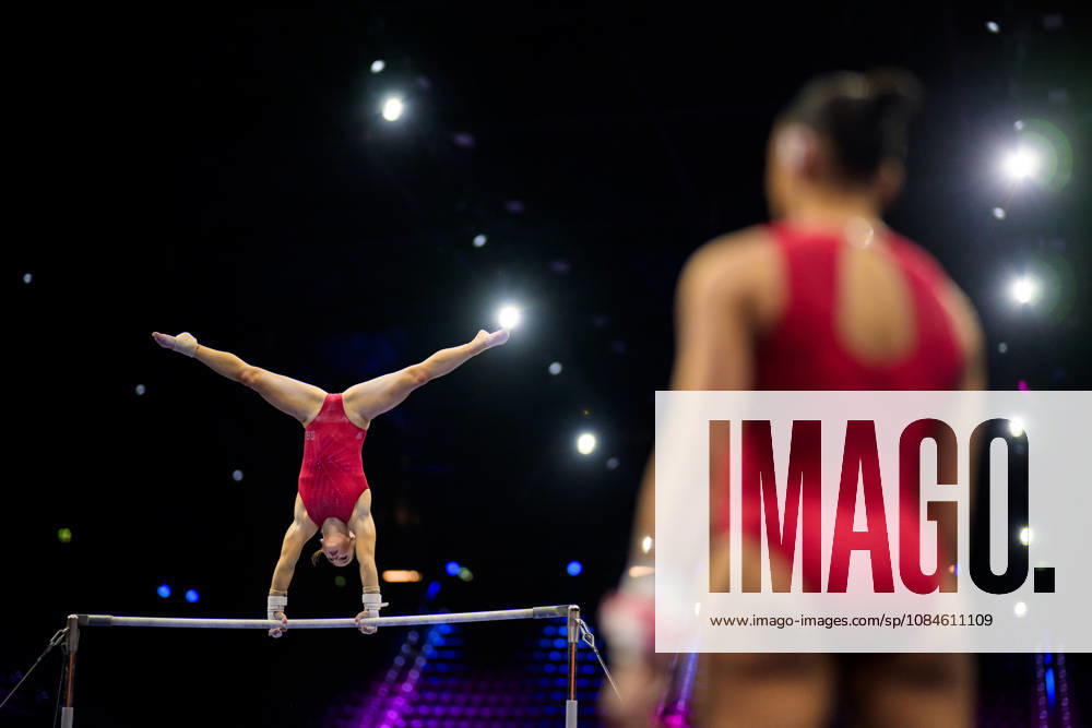 Abigail Martin of Great Britain at a women’s podium training session during Day 1 of the 2026 Artistic Gymnastics World Championships on October 16, 2026 in Rotterdam. Photo by Joel Marklund, BILDBYRÅN. Code: JM JM0858 bbeng artistic gymnastics gymnastics world championships women’s