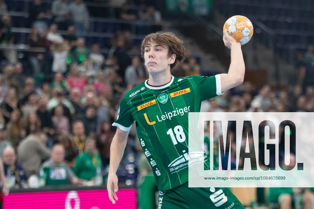 Handball, HBL2: SC DHfK Leipzig vs. ASV Hamm Westfalen, October 16, 2026; Staffan Peter 18, SC DHfK Leipzig; Handball, 2nd Bundesliga, 2026–2027 season, Matchday 8: SC DHfK Leipzig vs. ASV Hamm Westfalen on October 16, 2026, at the Quarterback Immobilien Arena Leipzig