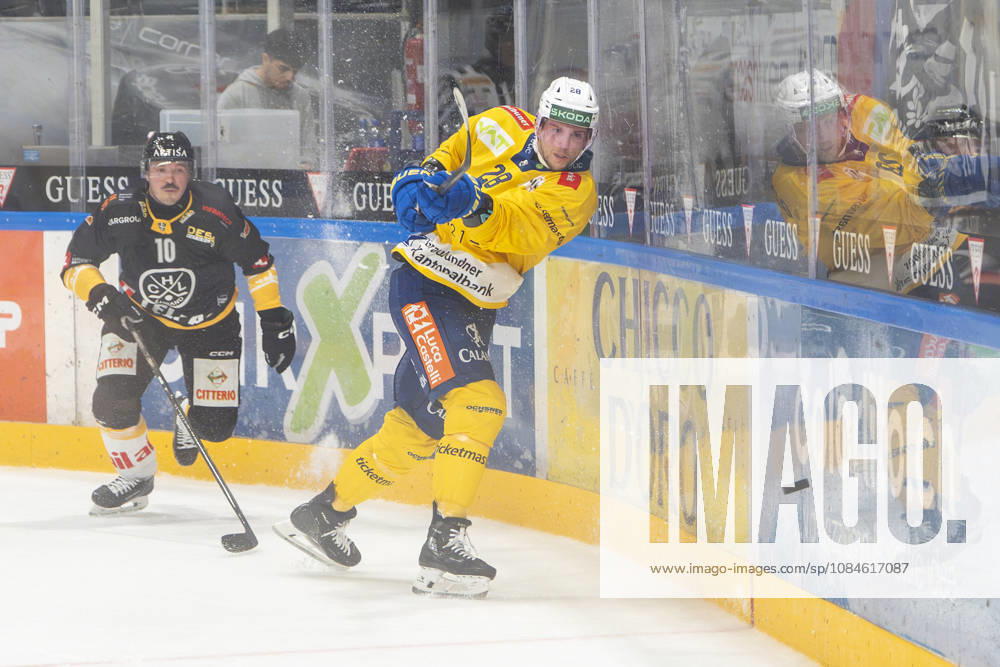 LUGANO, SWITZERLAND, OCTOBER 16 — Martin Gernat of Davos R in action during the game between HC Lugano and HC Davos at the Corner Arena on October 16, 2026, in Lugano, Switzerland, Lugano, Ticino, Switzerland