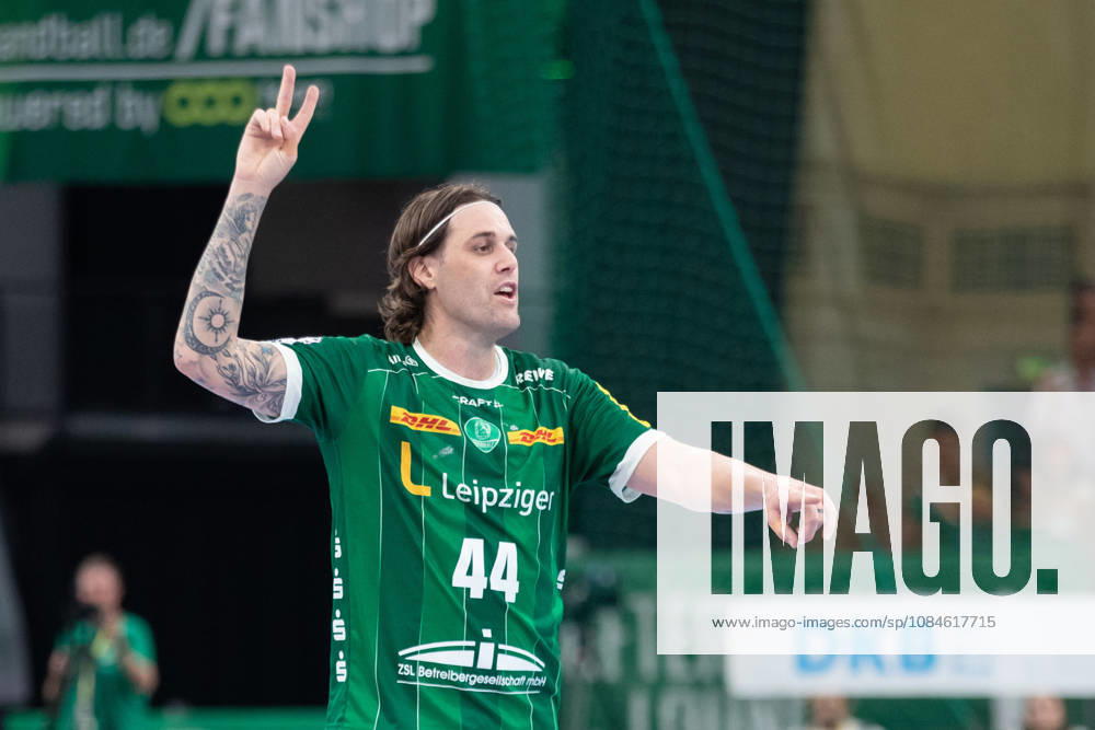 Handball, HBL2: SC DHfK Leipzig vs. ASV Hamm Westfalen, October 16, 2026; Dean Bombac 44, SC DHfK Leipzig; Handball, 2nd Bundesliga, 2026–2027 season, Matchday 8: SC DHfK Leipzig vs. ASV Hamm Westfalen on October 16, 2026, at the Quarterback Immobilien Arena Leipzig