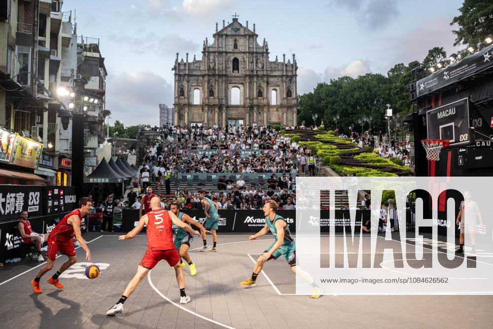 FIBA 3x3 Basketball Macau. Play between UB Serbia and Vienna Austria in the setting of the famous Ruins of St Pauls. Macau China - ZUMAr144 20261017_zap_r144_081