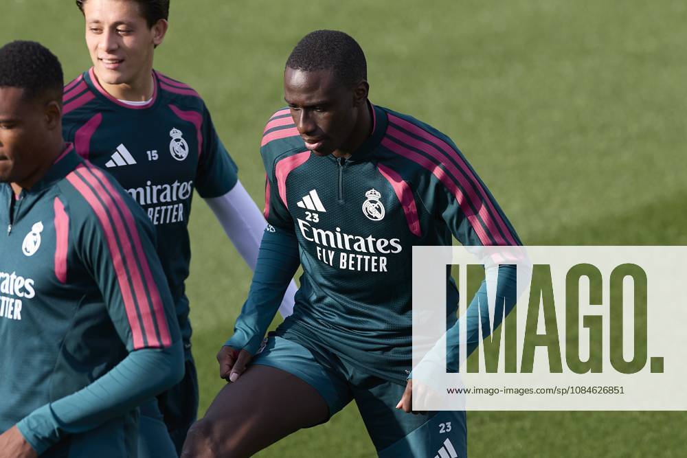 Ferland Mendy (Real Madrid CF) is seen in action during a training session on the eve of the LaLiga EA SPORTS 2026 2027 match between Real Madrid CF and Sevilla FC..Real Madrid CF is holding its final training session and press conference, PK, Pressekonferenz ahead of its ninth LaLiga game. Madrid Spain - ZUMAs197 20261017_aaa_s197_046