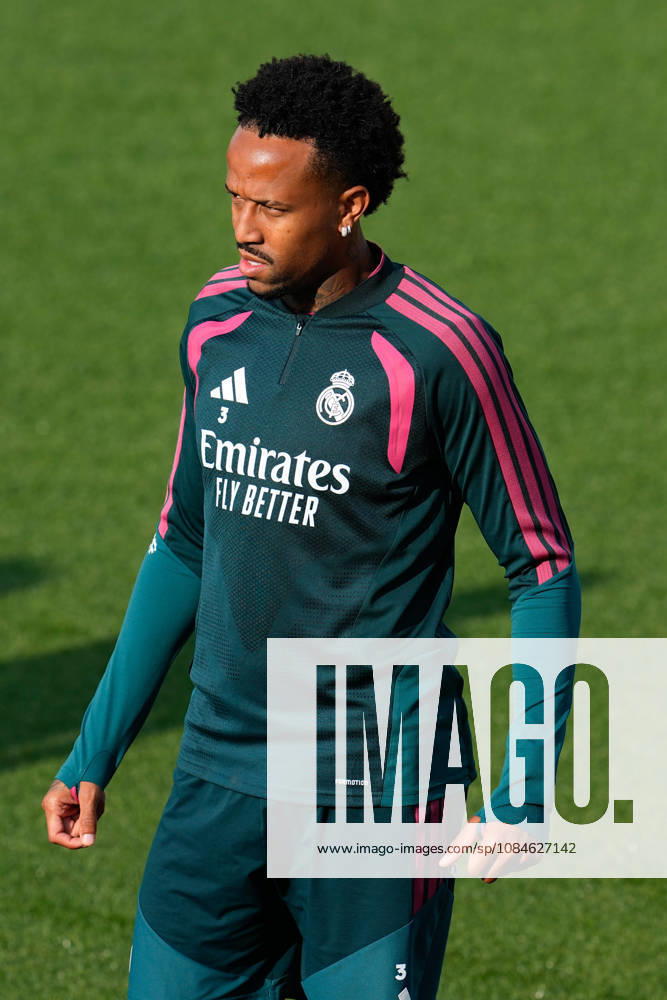 Eder Militao during the training day of Real Madrid ahead the Spanish League, LaLiga EA Sports, football match against Sevilla FC at Ciudad Deportiva Real Madrid on October 17, 2026, in Valdebebas, Madrid, Spain. Real Madrid Training And press conference, PK, Pressekonferenz - LaLiga Ea Sports - ZUMAa181 20261017_zaa_a181_039