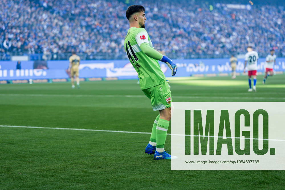 Germany Soccer Bundesliga 2026–27, Matchday 6: Hamburger SV (HSV) vs. VfB Stuttgart at Volkspark Stadium, Hamburg; Dennis Seimen (VfB Stuttgart), 41