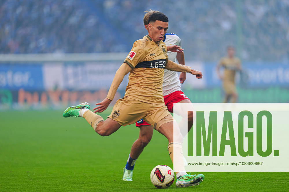 Bilal El Khannouss, VfB Stuttgart, 11 GER, Hamburger SV vs. VfB Stuttgart, soccer, Bundesliga 1, Matchday 06, 2026–2027 season, October 17, 2026 DFL regulations prohibit any use of photographs as image sequences and or quasi-video GER, Hamburger SV vs. VfB Stuttgart, soccer, 1st Bundesliga, Matchday 6, 2026–2027 season, October 17, 2026, Hamburg