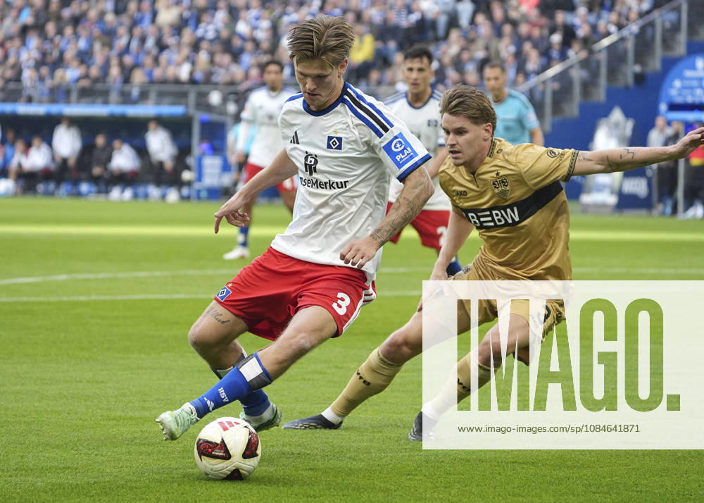 Photo by David Möller Wolfe: HSV vs. Ramon HENDRIKS, Stuttgart; right: Bundesliga soccer, Matchday 6 on Sat, Oct. 17, 2026; Hamburger SV vs. VfB Stuttgart