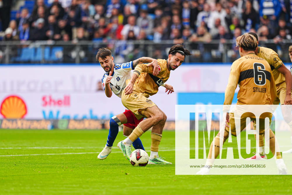 Fabio Vieira, Hamburger SV, 20; Atakan Karazor, VfB Stuttgart, 16 (GER); Hamburger SV vs. VfB Stuttgart, soccer, Bundesliga 1, Matchday 6, 2026–2027 season, October 17, 2026 DFL regulations prohibit any use of photographs as image sequences and or quasi-video GER, Hamburger SV vs. VfB Stuttgart, soccer, Bundesliga 1, Matchday 6, 2026–2027 season, October 17, 2026, Hamburg