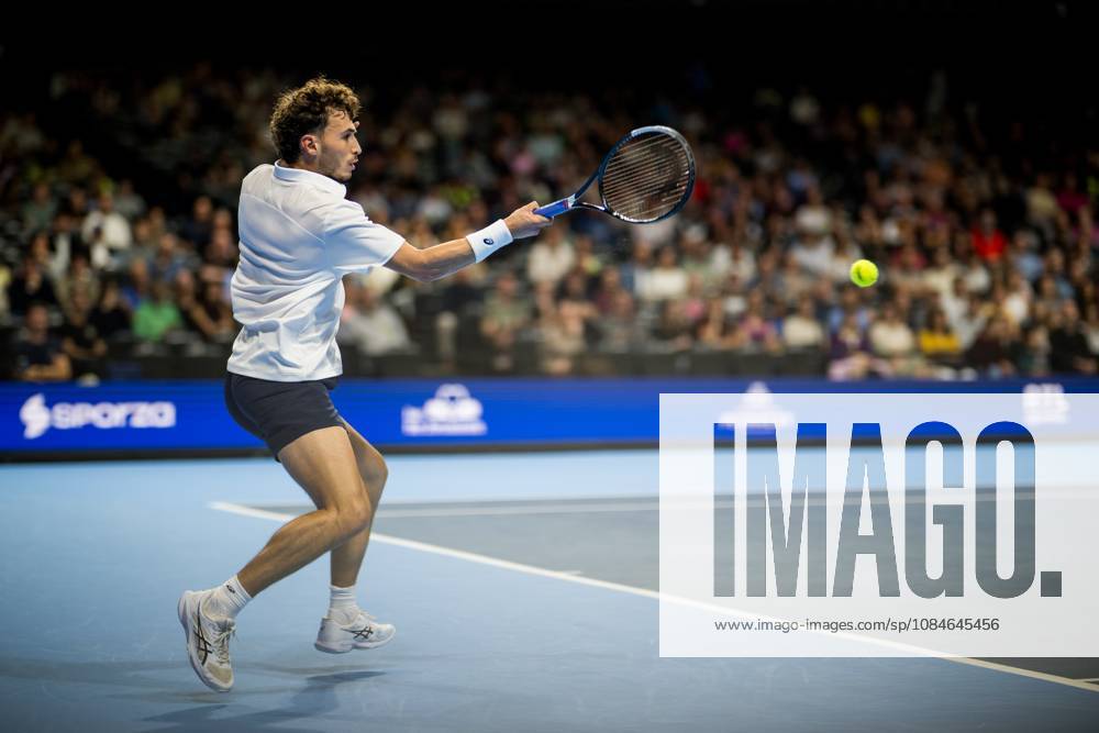 Clement Chidekh of France pictured in action during the European Open ATP, Tennis Herren tennis tournament in Brussels, on Saterday 17 October. This year s edition of the tournament is taking place from 17 to 25 October JASPERxJACOBS x190089162x