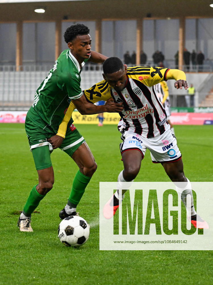 SOCCER - BL, A.Lustenau vs LASK LUSTENAU,AUSTRIA,17.OCT.26 - SOCCER - ADMIRAL Bundesliga, SC Austria Lustenau vs Linzer ASK. Image shows Anilson Dourado Santiago (A.Lustenau) and Yvan Dibango (LASK). GEPAxpictures xOliverxLerch