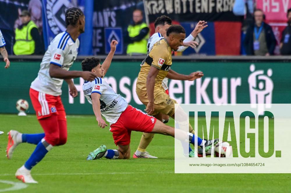 Martin Adeline Capaldo Nicolás HSV 18 Jamie Leweling Stuttgart, Germany; Hamburg; Volksparkstadion; soccer; Bundesliga 1; Hamburger SV; VFB Stuttgart