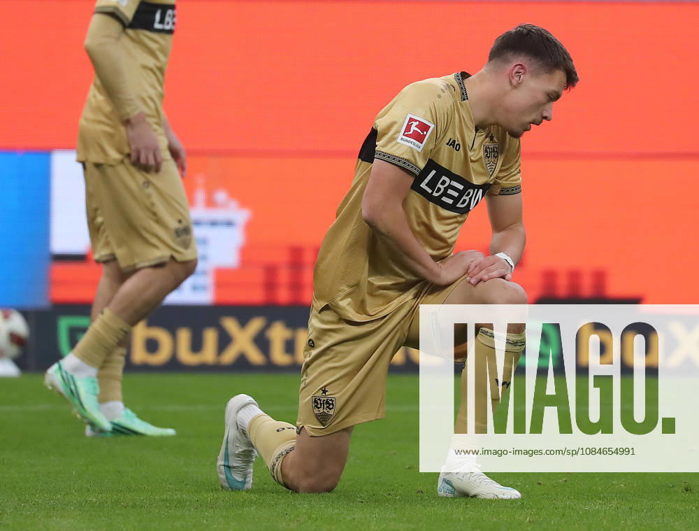 Dzenan Pejcinovic Disappoints VfB Stuttgart Soccer, Men s, 2026–2027 Season, 1st Division, Volksparkstadion, Hamburger SV vs. VfB Stuttgart, 1–0. DFL regulations prohibit any use of photographs as image sequences and or quasi-video.