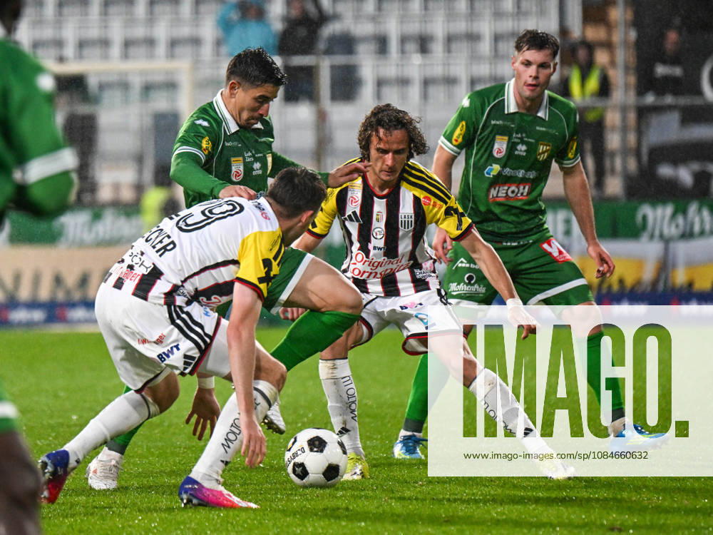 SOCCER - BL, A.Lustenau vs LASK LUSTENAU,AUSTRIA,17.OCT.26 - SOCCER - ADMIRAL Bundesliga, SC Austria Lustenau vs Linzer ASK. Image shows Antonio Verinac (A.Lustenau), Danilo Soares (A.Lustenau), Robert Ljubicic (LASK) and Dion Kacuri (A.Lustenau). GEPAxpictures xOliverxLerch