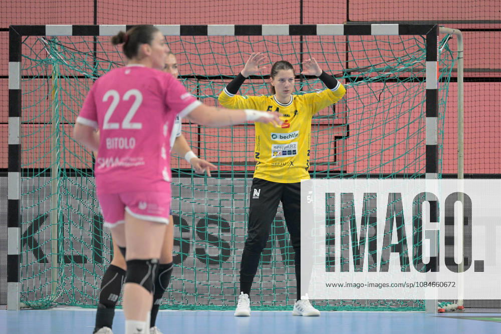 Barbara Viktoria Gyoeri, Sport Union Neckarsulm, 54, in goal: TusSies Metzingen vs. Sport Union Neckarsulm, Handball, Alsco HBF, Matchday 6, 2026–2027 Season, October 17, 2026, TusSies Metzingen vs. Sport Union Neckarsulm, Handball, Alsco HBF, Matchday 6, 2026–2027 season, October 17, 2026, Tübingen